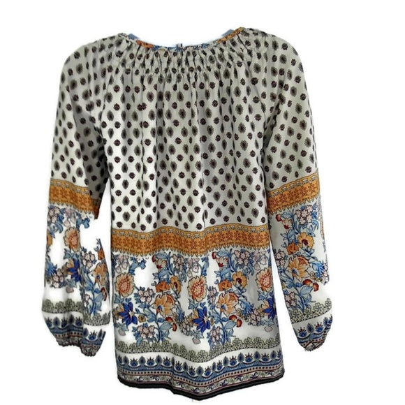 Tantrum Floral Boho Women's Blouse 3/4 Sleeves Size Small - Picture 2 of 6